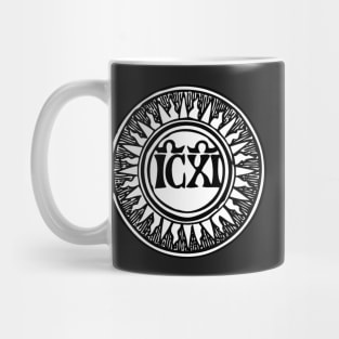 ICXI | Line Art | Black & White | Catholic | Christianity | Kingdom | Christ | Missal | Western Civilization | Medieval | Neoclassical Mug